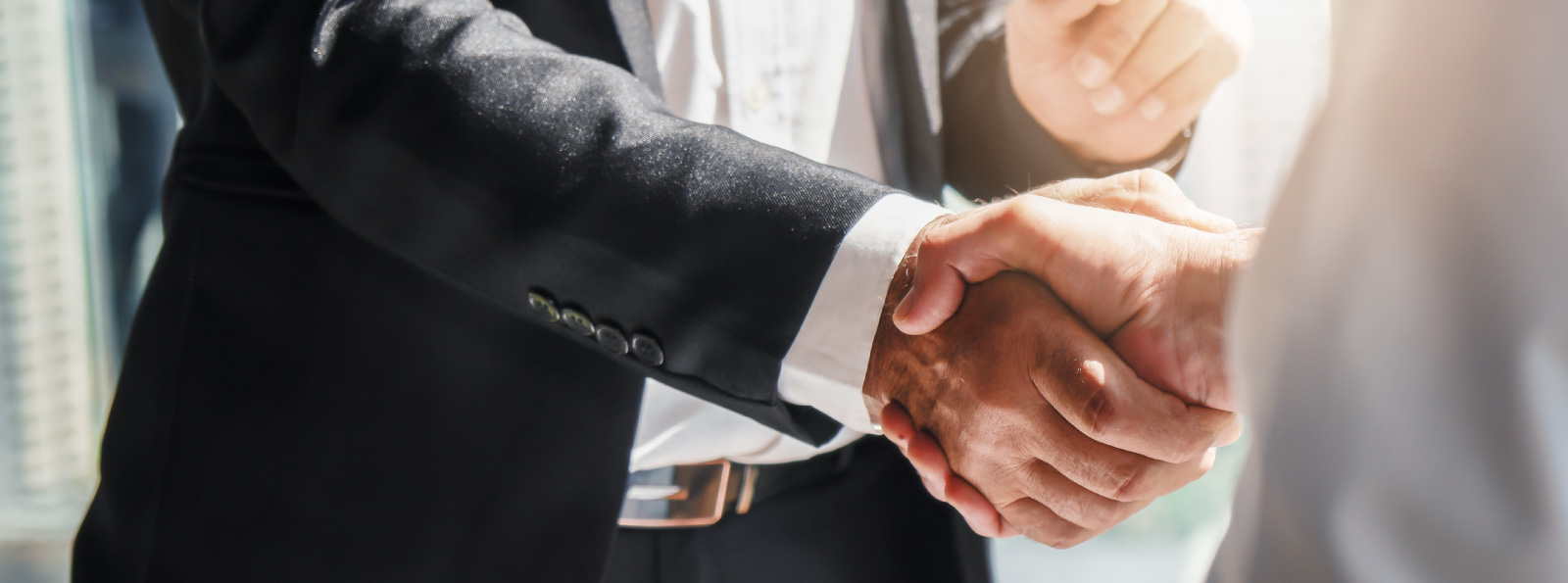 two people shaking hands in agreement