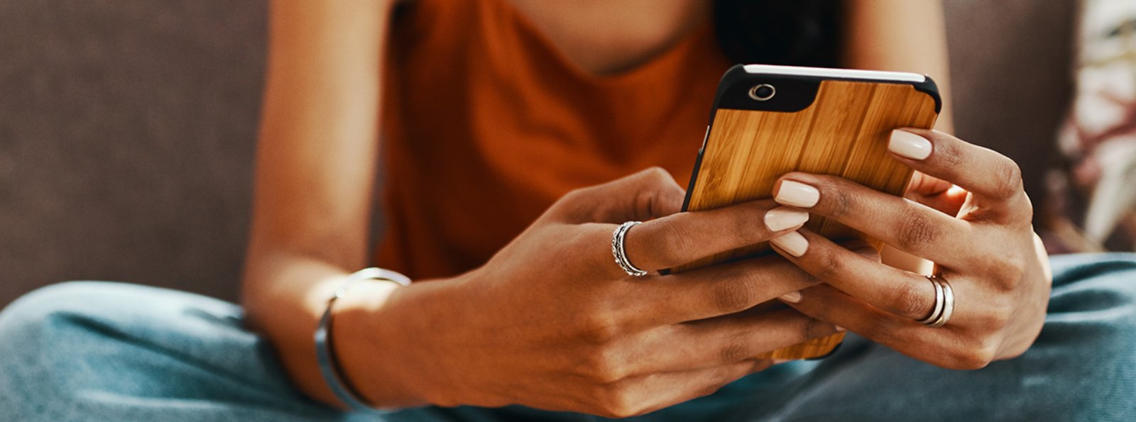 a woman using her mobile phone